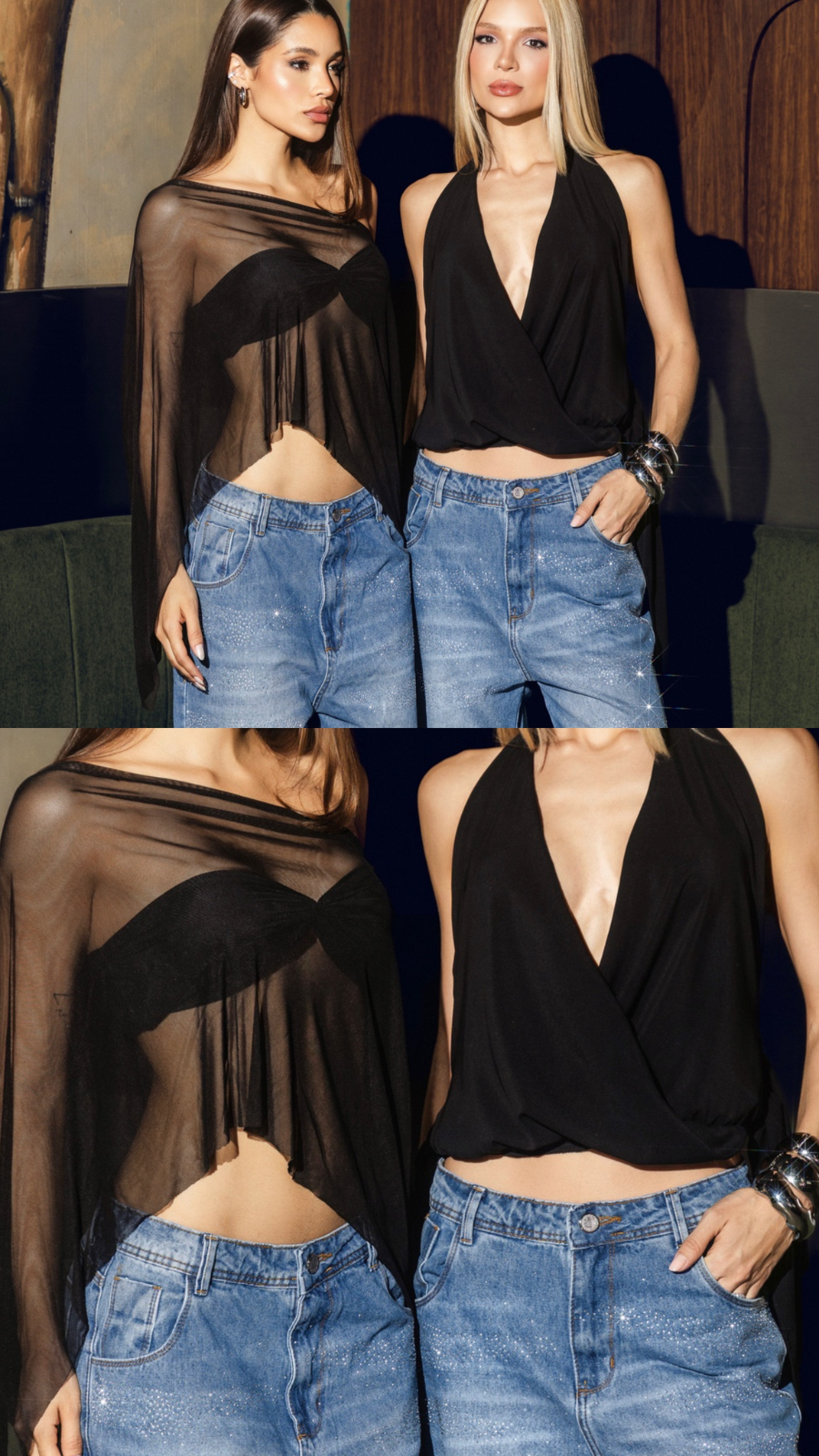 Calça Denim Crystal